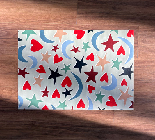 Stars & Hearts Wrapping Paper